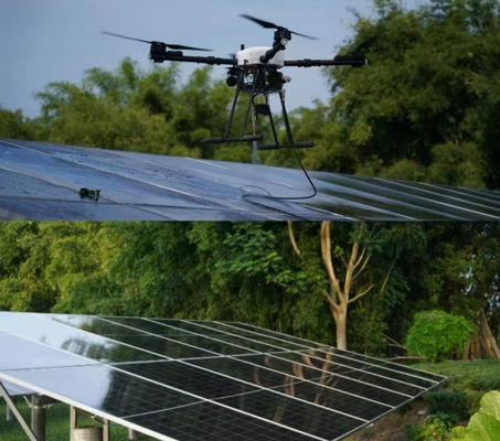 Good price ZAi-MX15 Solar Panel High-voltage Cleaning Drone for High Building Wall Window Cleaning Solutions online