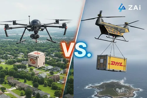 Comparing Delivery Drone Solutions Vs. Industrial Cargo Drone Solutions